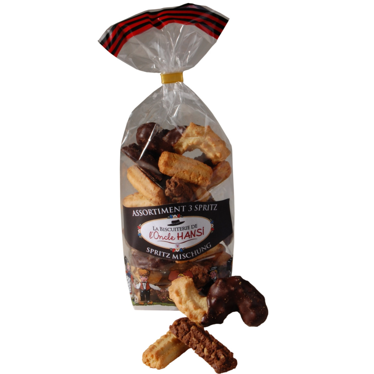 Assortiment de 3 spritzbredele Biscuiterie de l'Oncle Hansi 200g