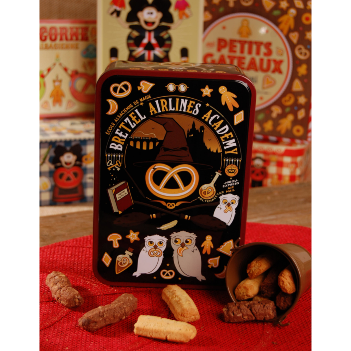 Boite à sucre décor SORCIER garnie - Bretzel Airlines 300g