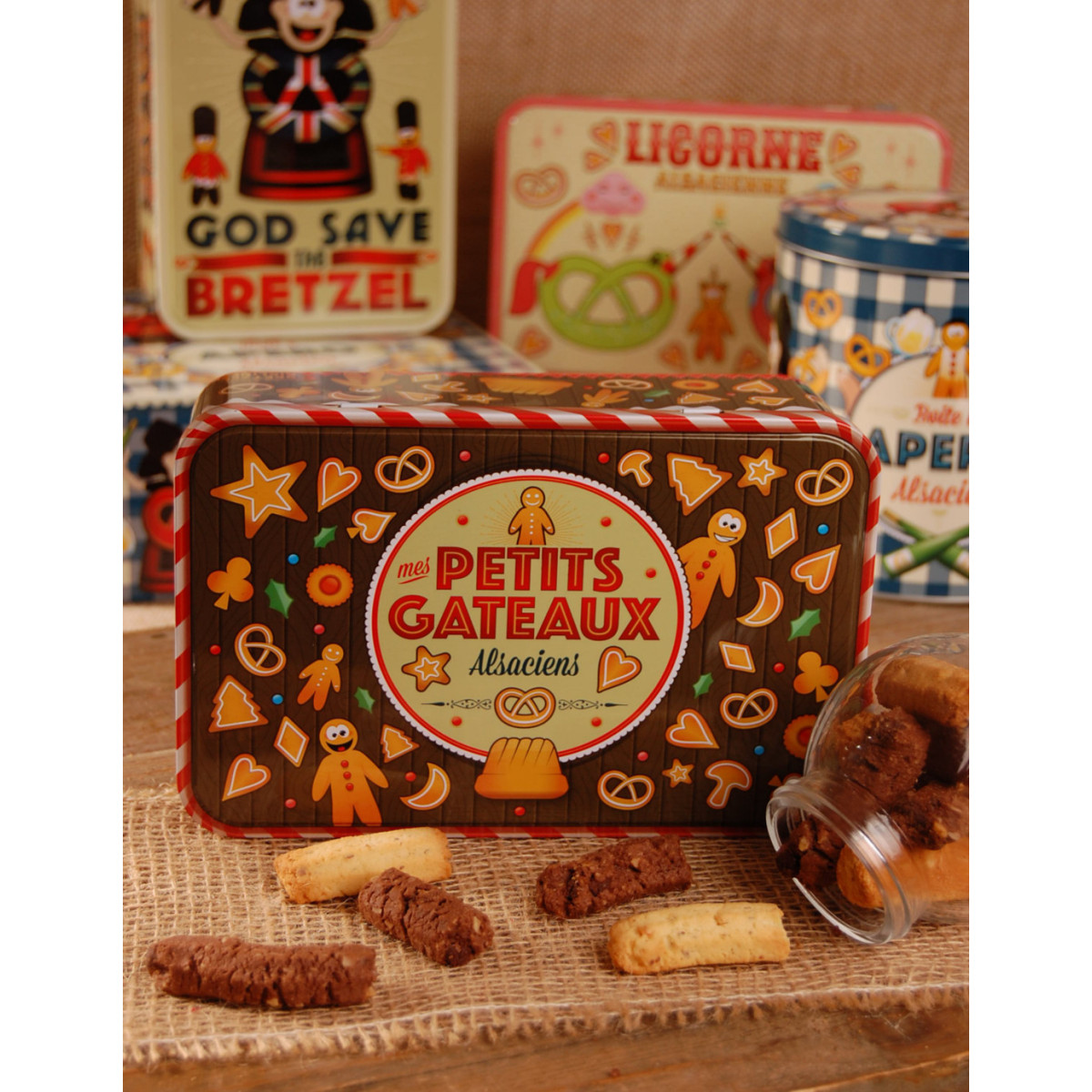 Boite à sucre garnie - Bretzel Airlines 300g-GATEAUX