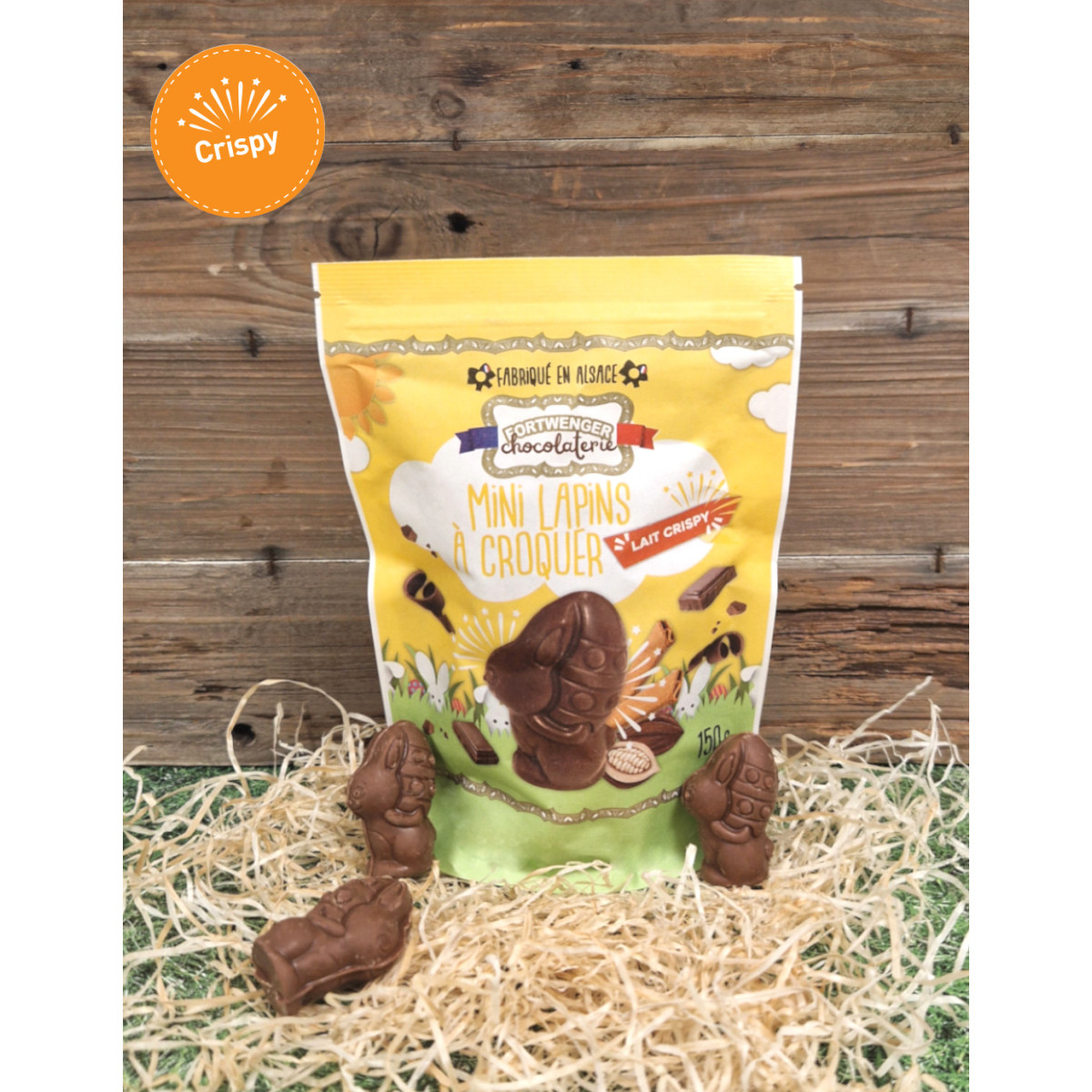 Mini lapin doypack - Chocolat lait crispy 150g