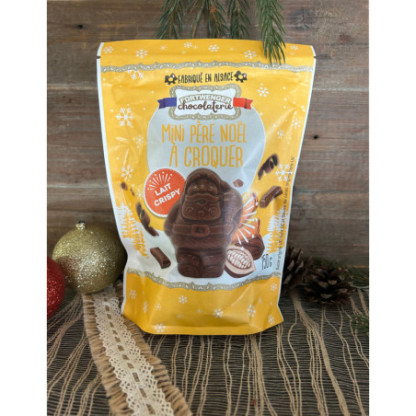 Mini Père Noël à croquer - Chocolat au lait crispy 150g