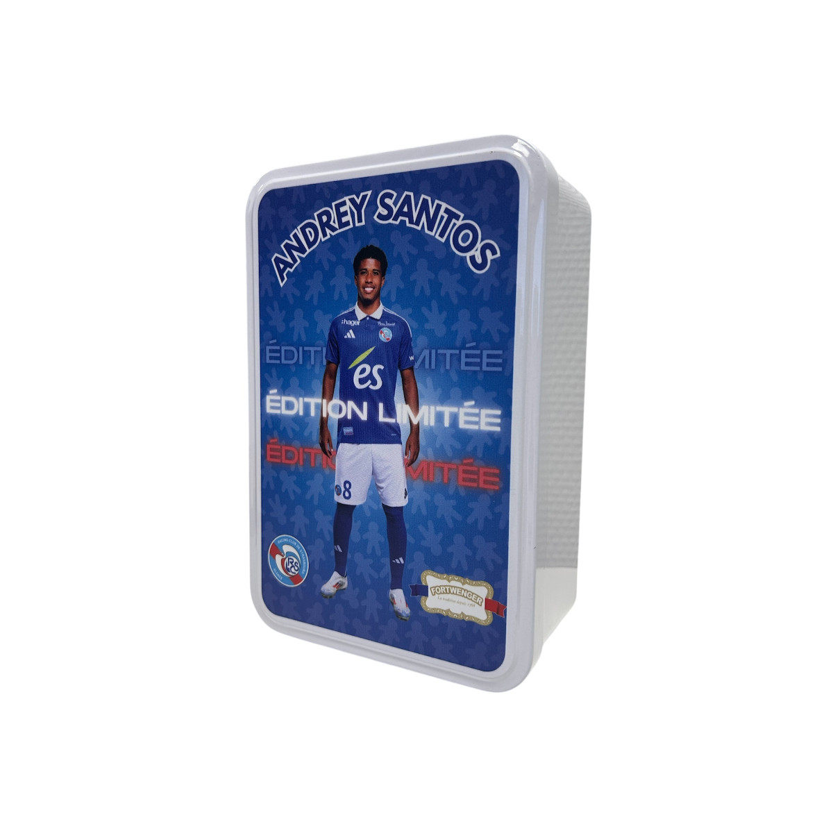 Boite à sucre Joueur RCSA garnie petits gâteaux 300g-SANTOS Andrey