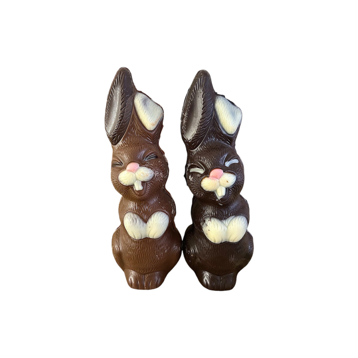 Duo Lapins souriants - Chocolat lait et noir 200g