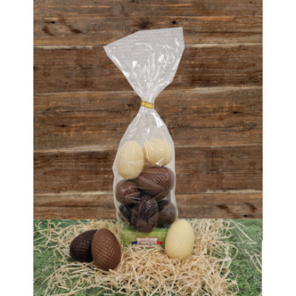 Œufs de Pâques assortiment - Chocolat lait, blanc et noir 200g