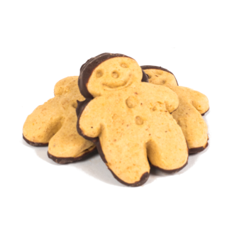 P'tit bonhomme en pain d'épices sur fond chocolaté 200g