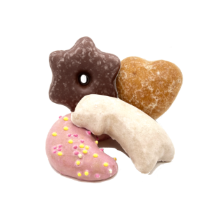 Assortiment de pains d'épices enrobés de sucre et de chocolat 200g