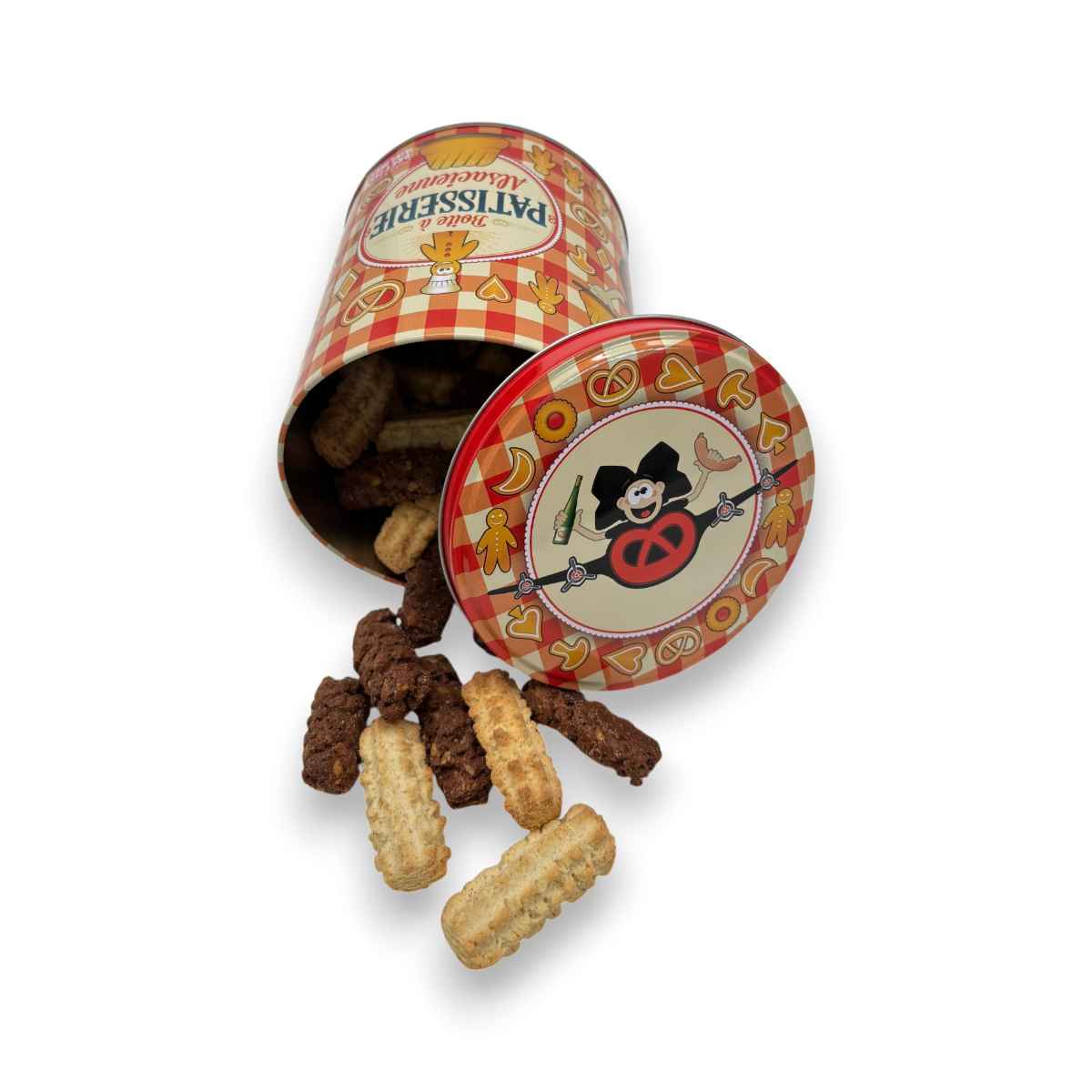 Boite ronde Bretzel Airlines garnie d'un mélange de spritz 150g