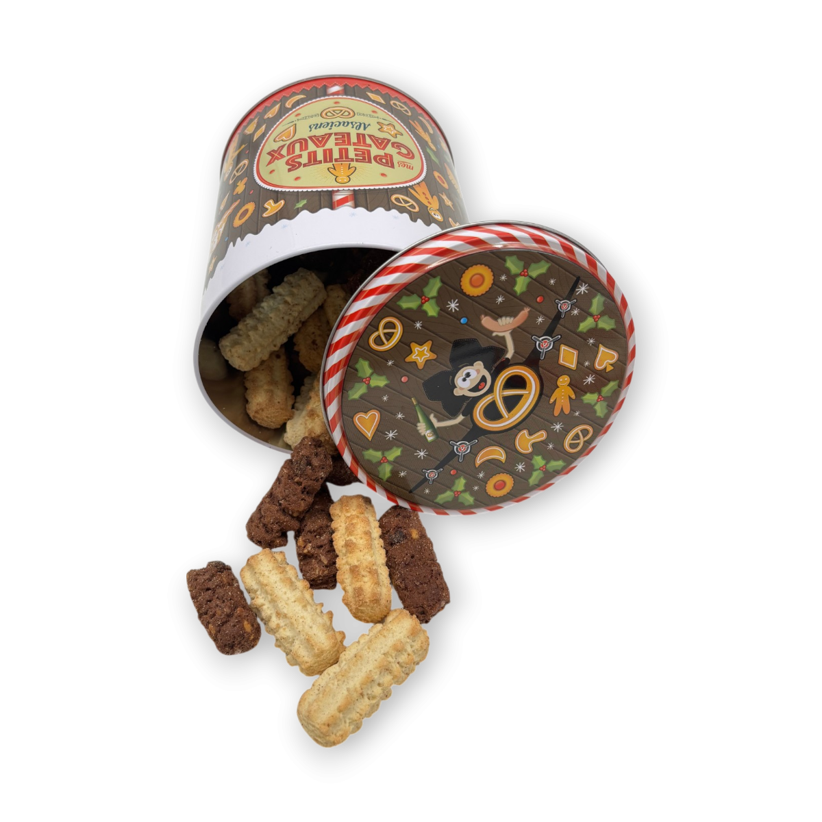 Boite ronde Bretzel Airlines garnie d'un mélange de spritz 150g