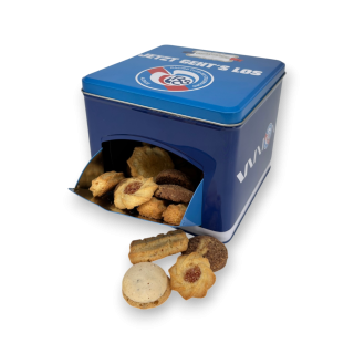 Boîte distributrice Racing garnie petits gâteaux 300g