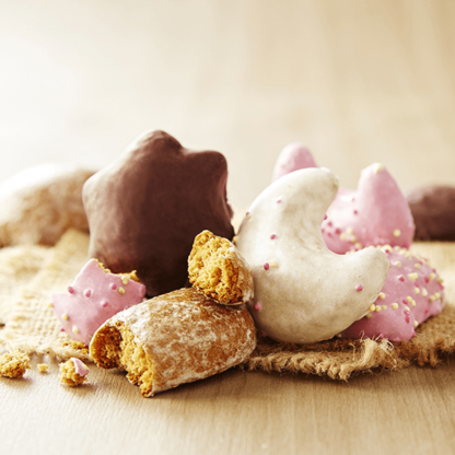 Assortiment de pains d'épices enrobés de sucre et de chocolat 200g