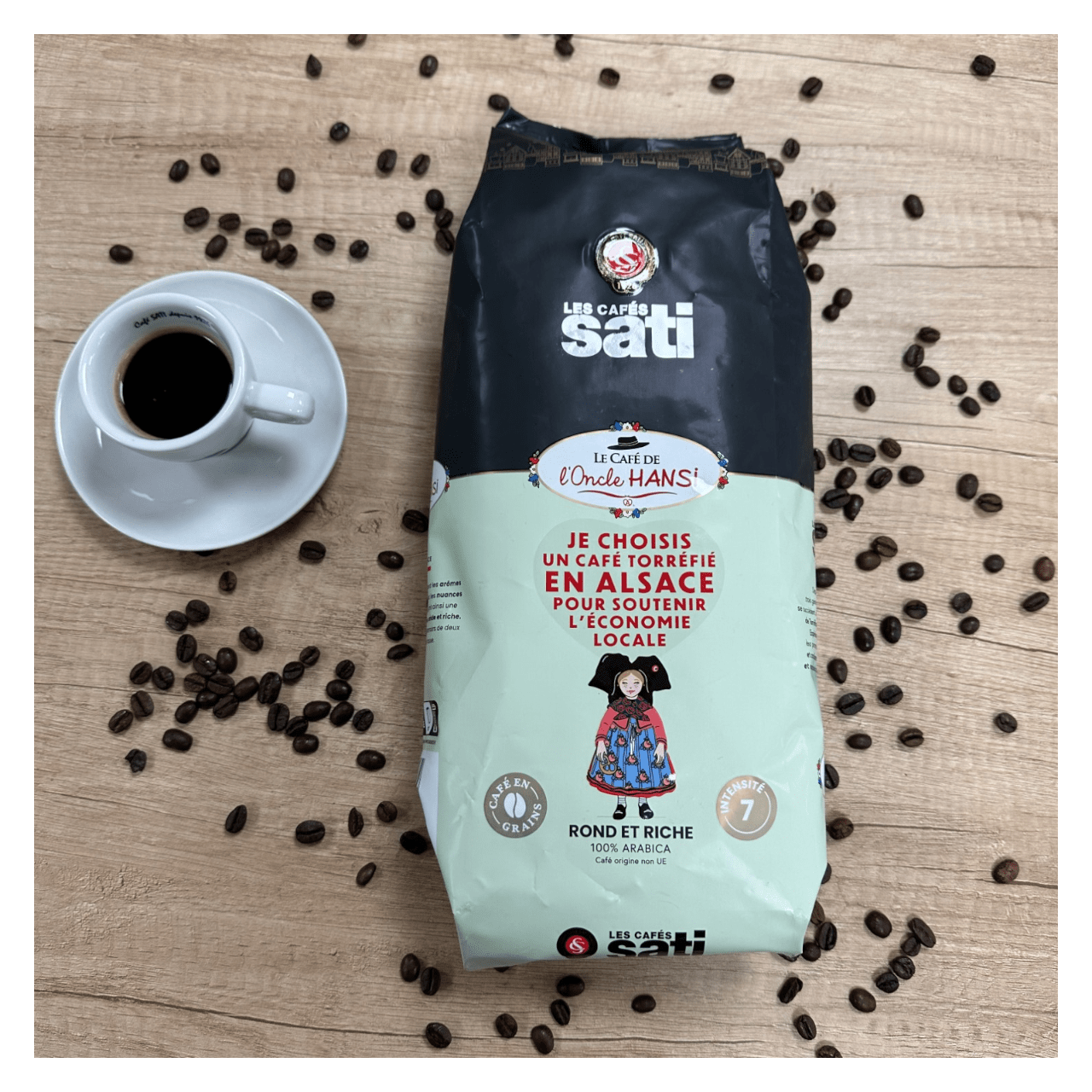 SATI HANSI Rond et Riche en grains (vert) 1kg