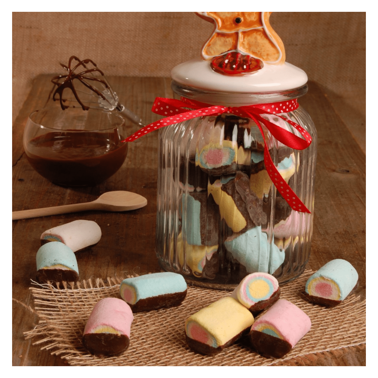 Guimauve mini sur fond choco 150g