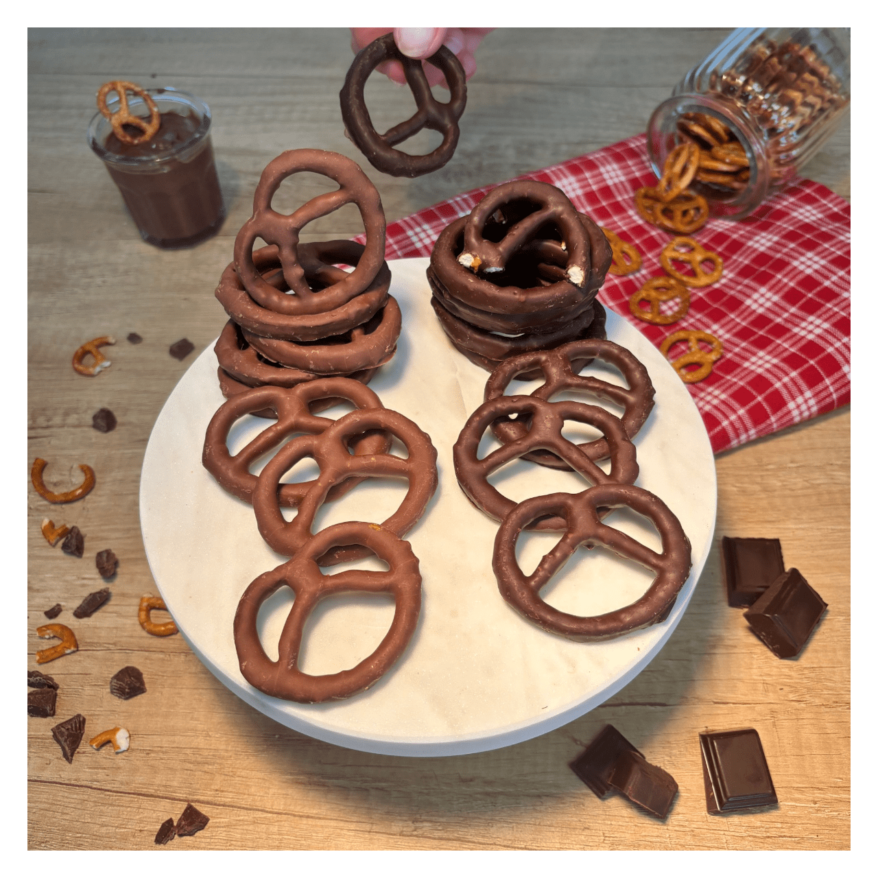 Bretzels salés enrobés - Chocolat noir 100g