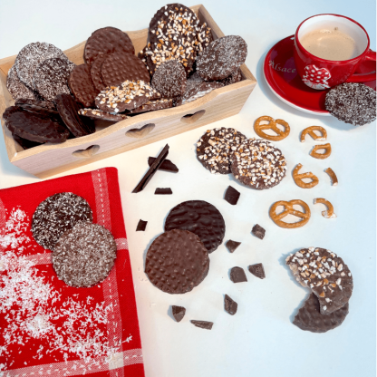 Gaufrettes enrobées - Chocolat noir coco 150g