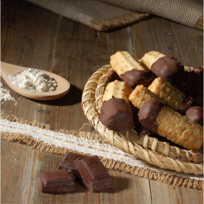 Spritz bredele au beurre enrobés chocolat Biscuiterie de l'Oncle Hansi 200g