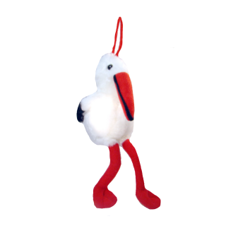 Porte Clé Cigogne en peluche