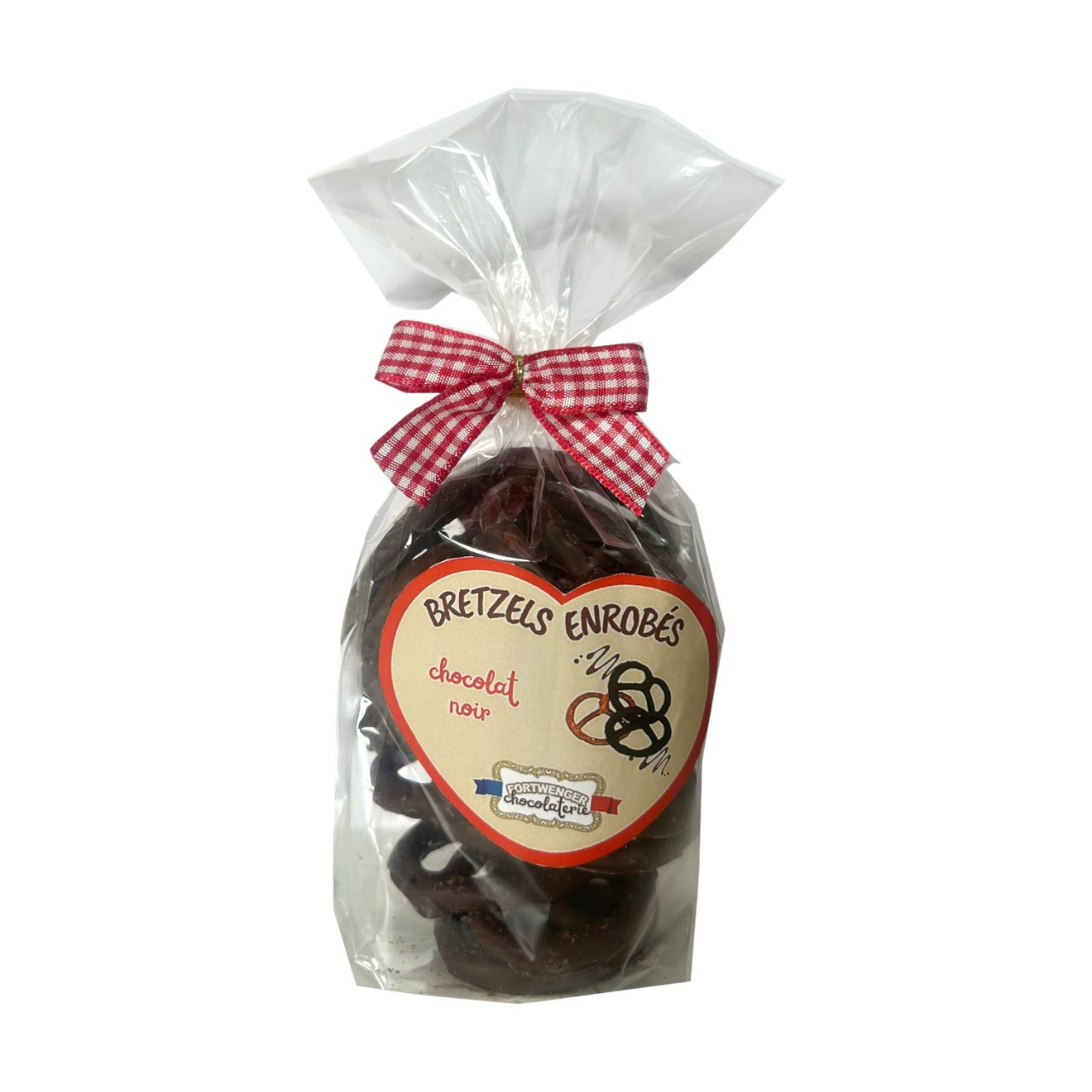 Bretzels salés enrobés - Chocolat noir 100g