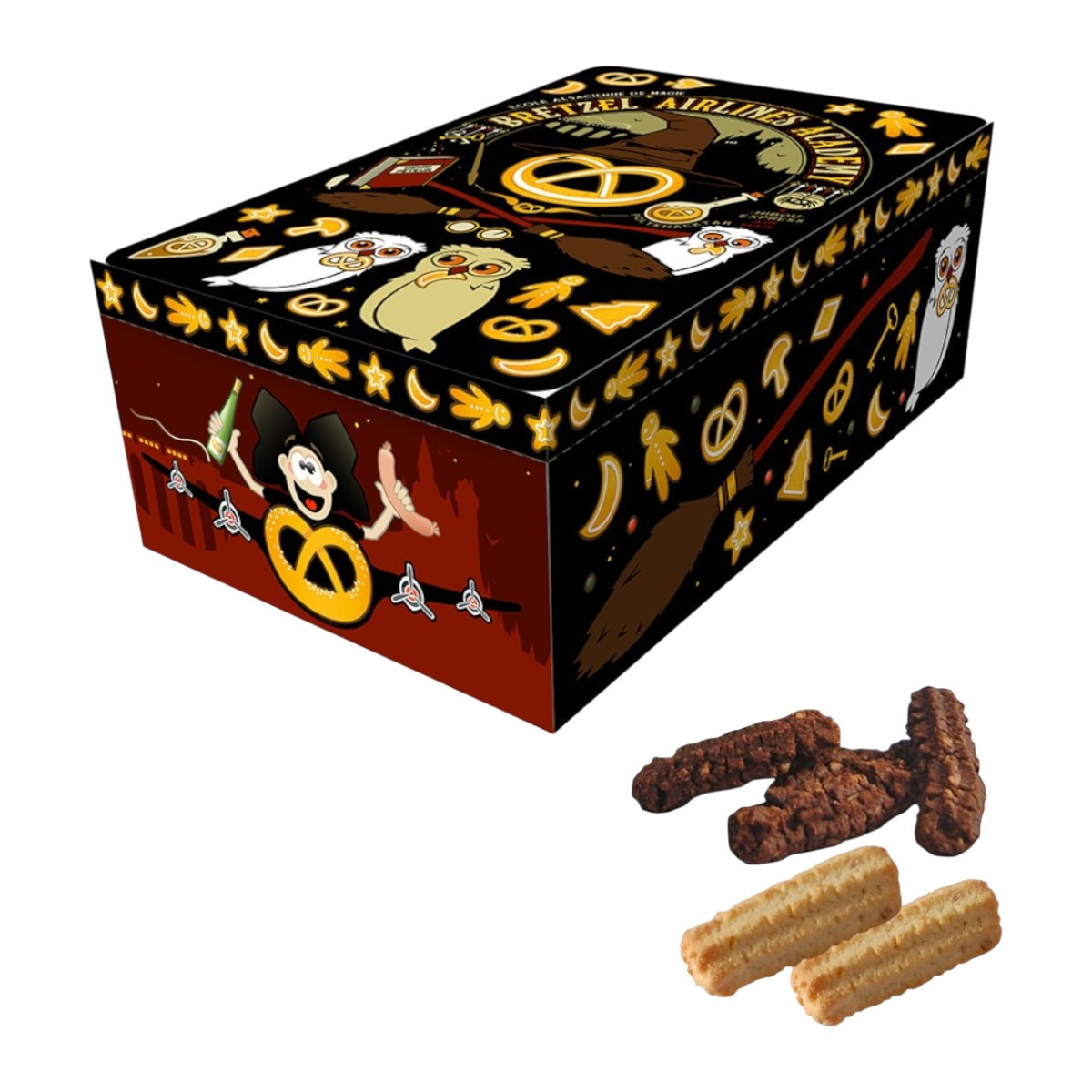 Boite à sucre décor SORCIER garnie - Bretzel Airlines 300g