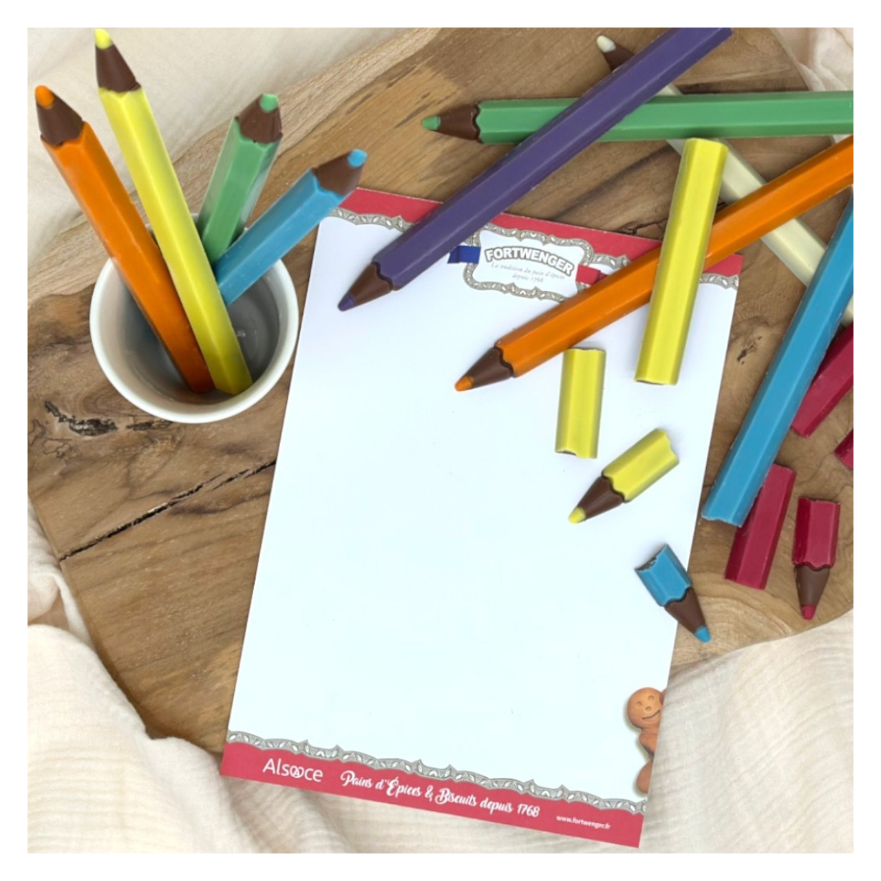 Crayons de couleurs en chocolat 100g