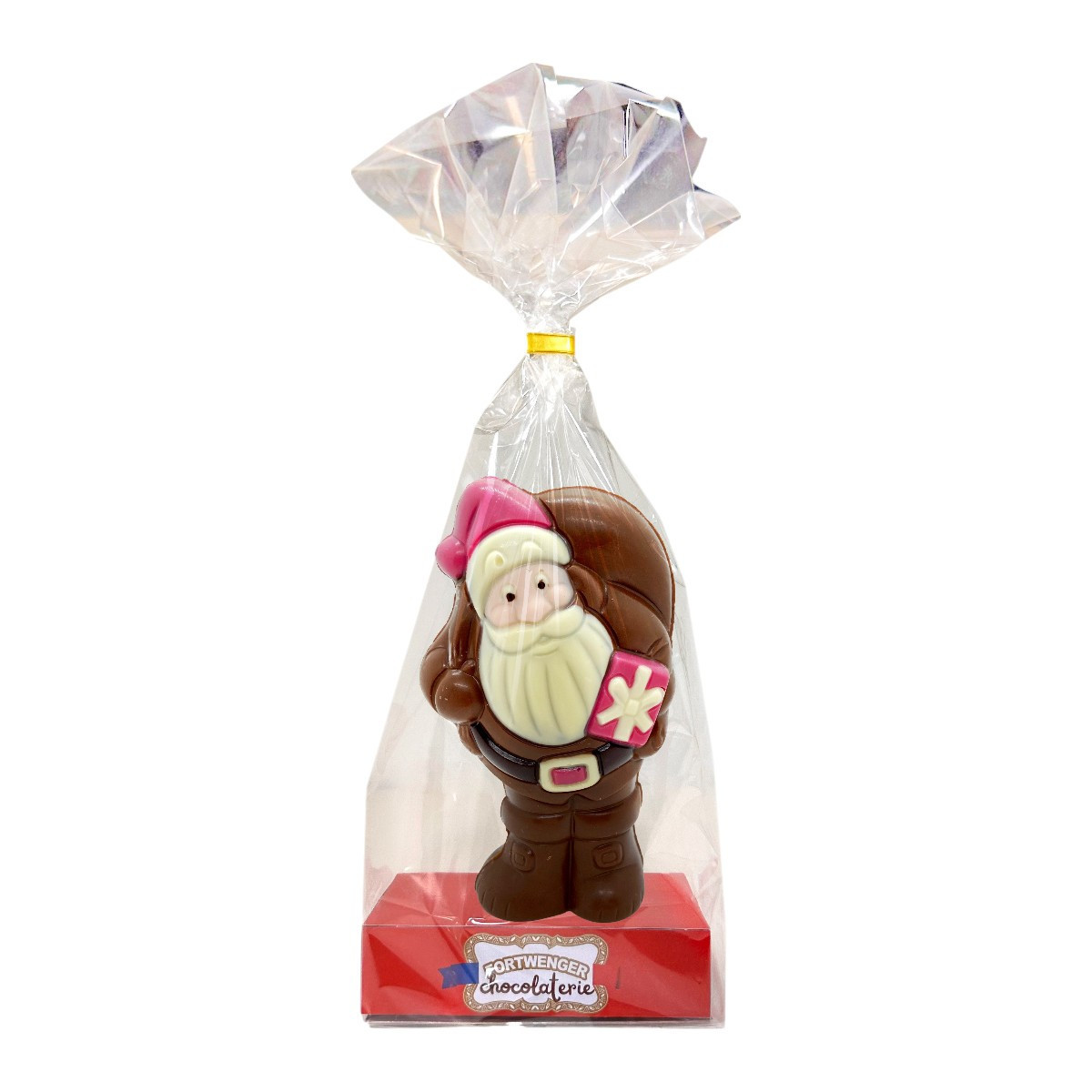 Père Noël avec hotte - Chocolat au lait 150g