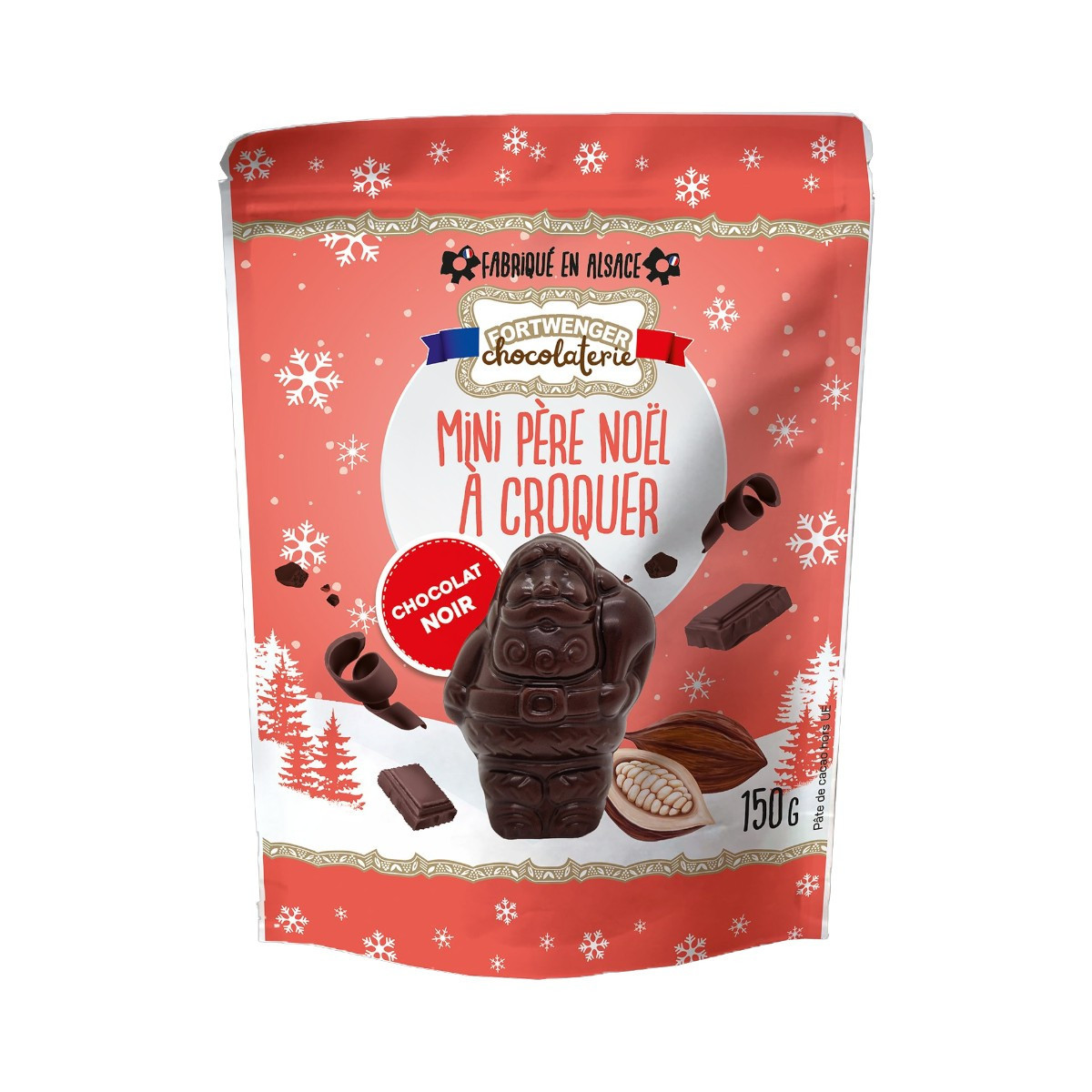 Mini Père Noël en chocolat | Chocolat noir 150g