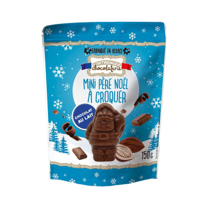 Mini Père Noël à croquer - Chocolat au lait 150g