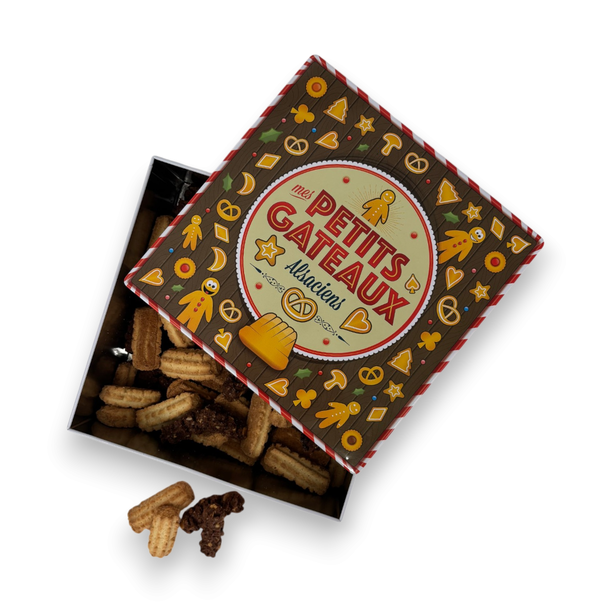 Boite carrée haute garnie - Bretzel Airlines 600g