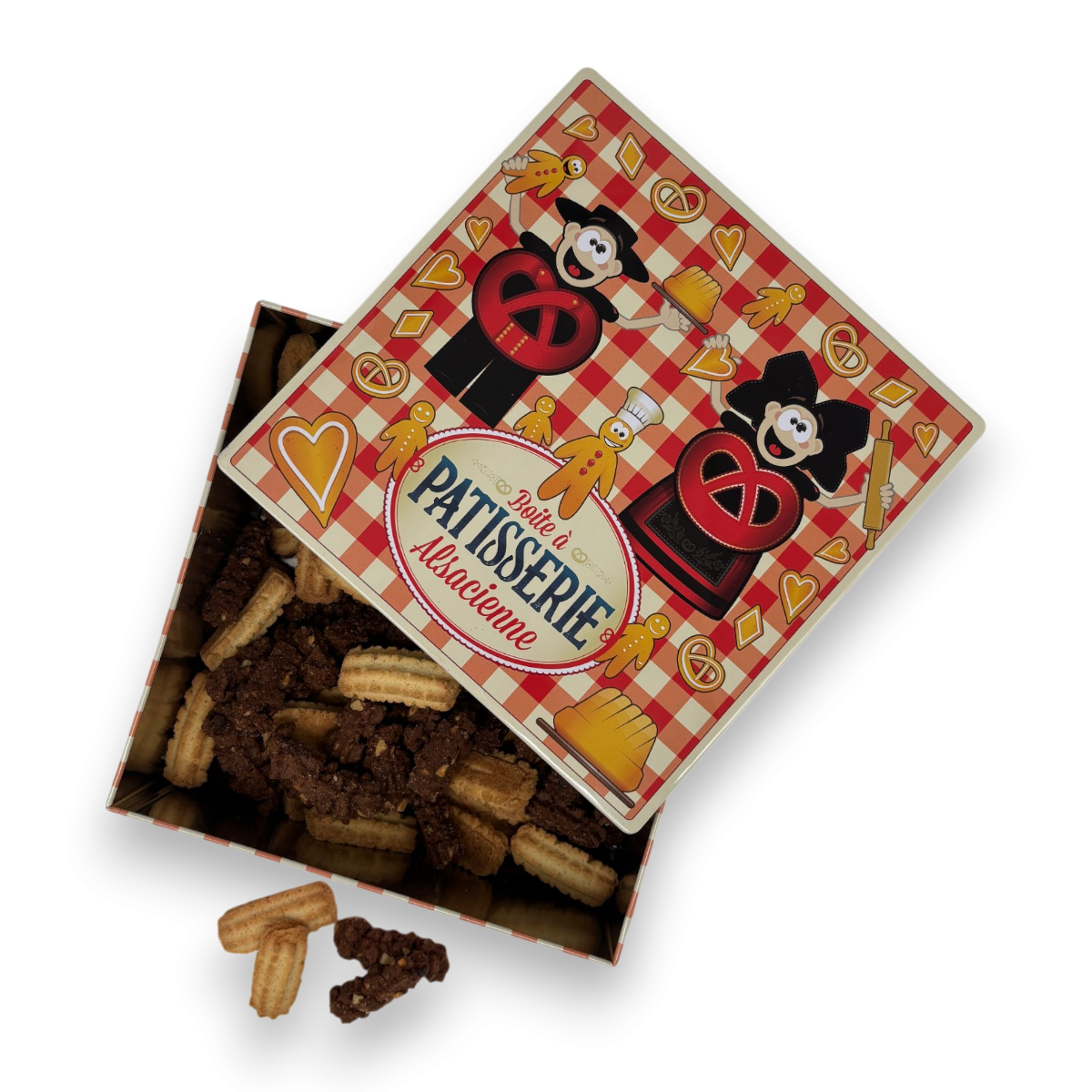 Boite carrée haute garnie - Bretzel Airlines 600g