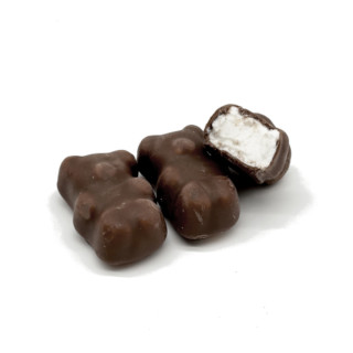 Oursons guimauve vanille - Chocolat noir 100g