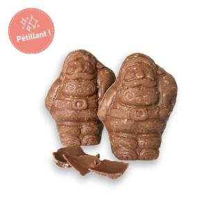 Mini Père Noël à croquer - Chocolat au lait pétillant 150g