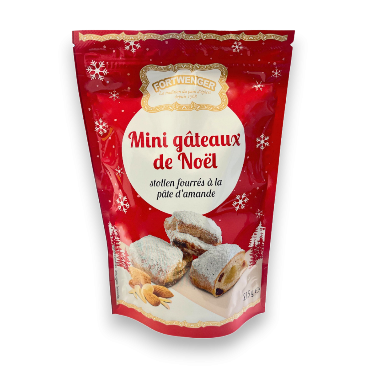 Bouchées de stollen pâte d'amandes 215g