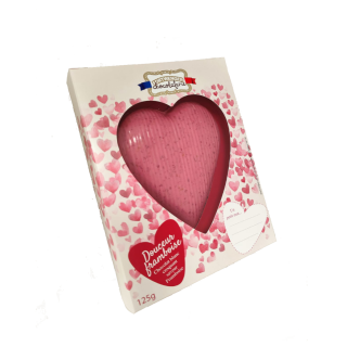 Cœur douceur chocolat blanc et framboise 125g