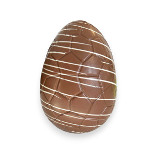 Œuf rayures 20 cm - Chocolat lait 320g