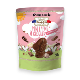Mini lapin doypack - Chocolat lait pétillant 150g