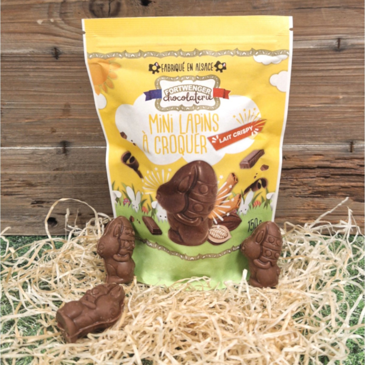 Mini lapin doypack - Chocolat lait crispy 150g