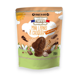 Mini lapin doypack - Chocolat lait crispy 150g