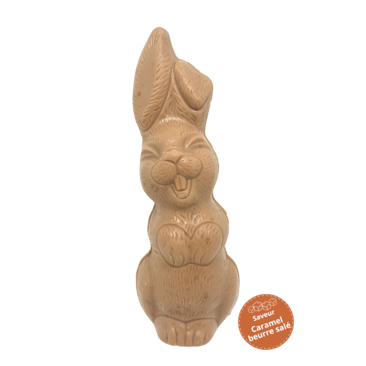 Lapin souriant - chocolat blanc et caramel beurre salé 250g
