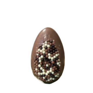 Œuf création perles 13 cm - Chocolat lait 150g