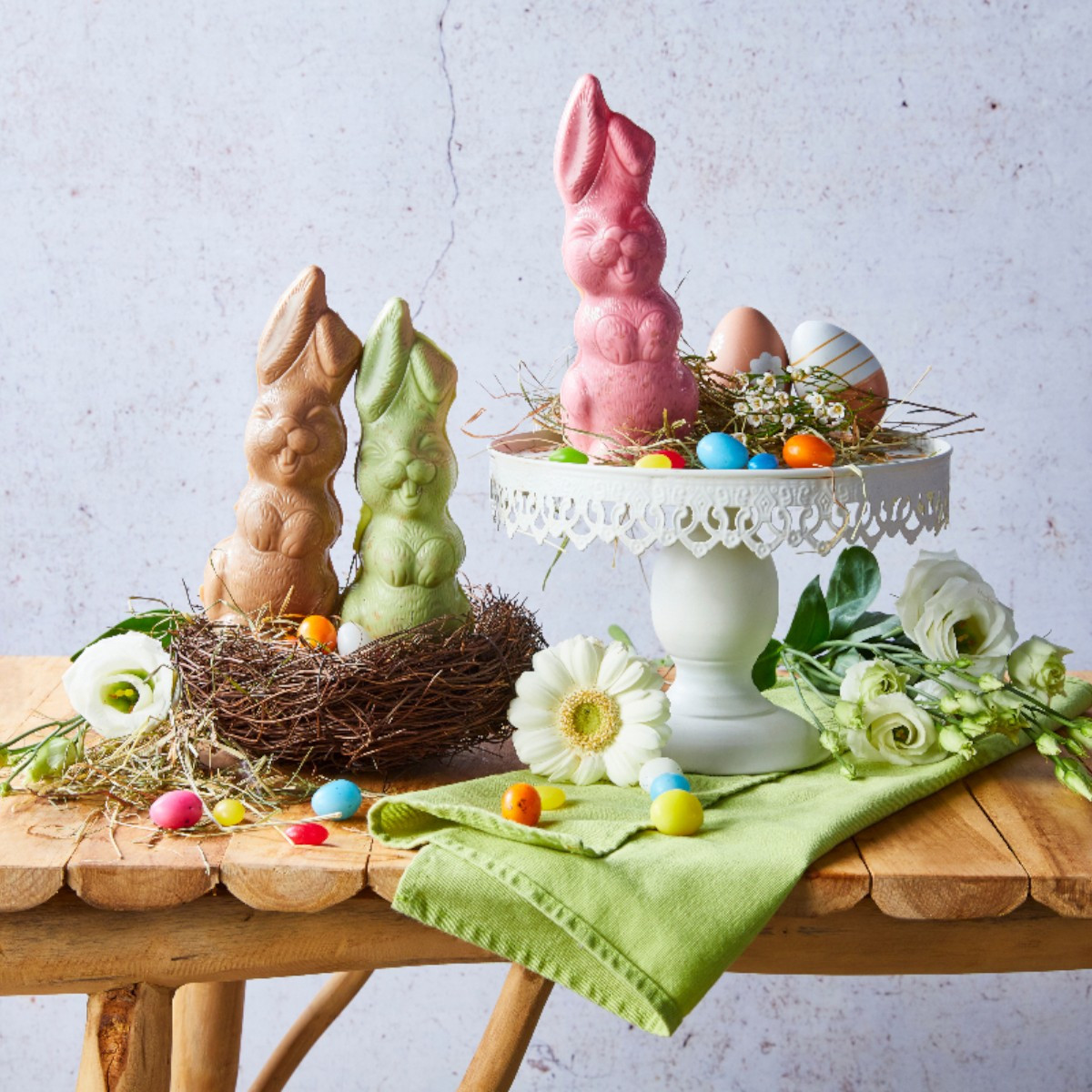 Lapin souriant - chocolat blanc et caramel beurre salé 250g