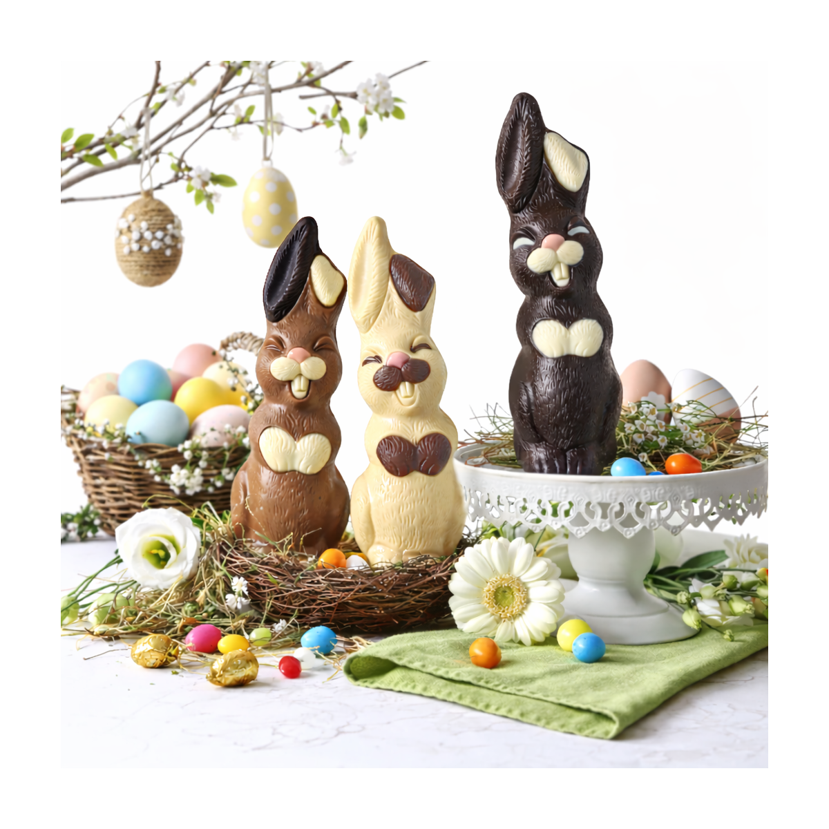 Lapin souriant - Chocolat blanc 100g