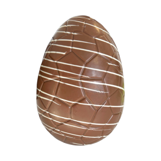 Œuf rayures 20 cm - Chocolat lait 320g