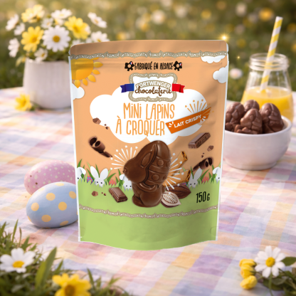 Mini lapin doypack - Chocolat lait crispy 150g