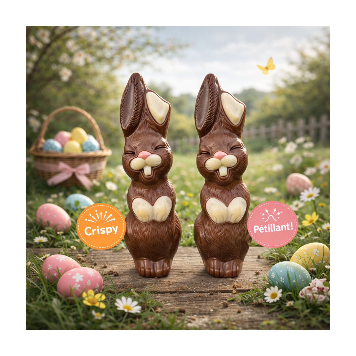 Lapin souriant - Chocolat lait Crispy 100g