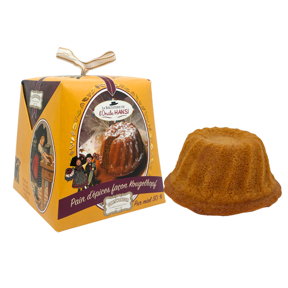 Pain d'épices façon Kougelhopf pur miel 50% dans sa boite cadeau 150g