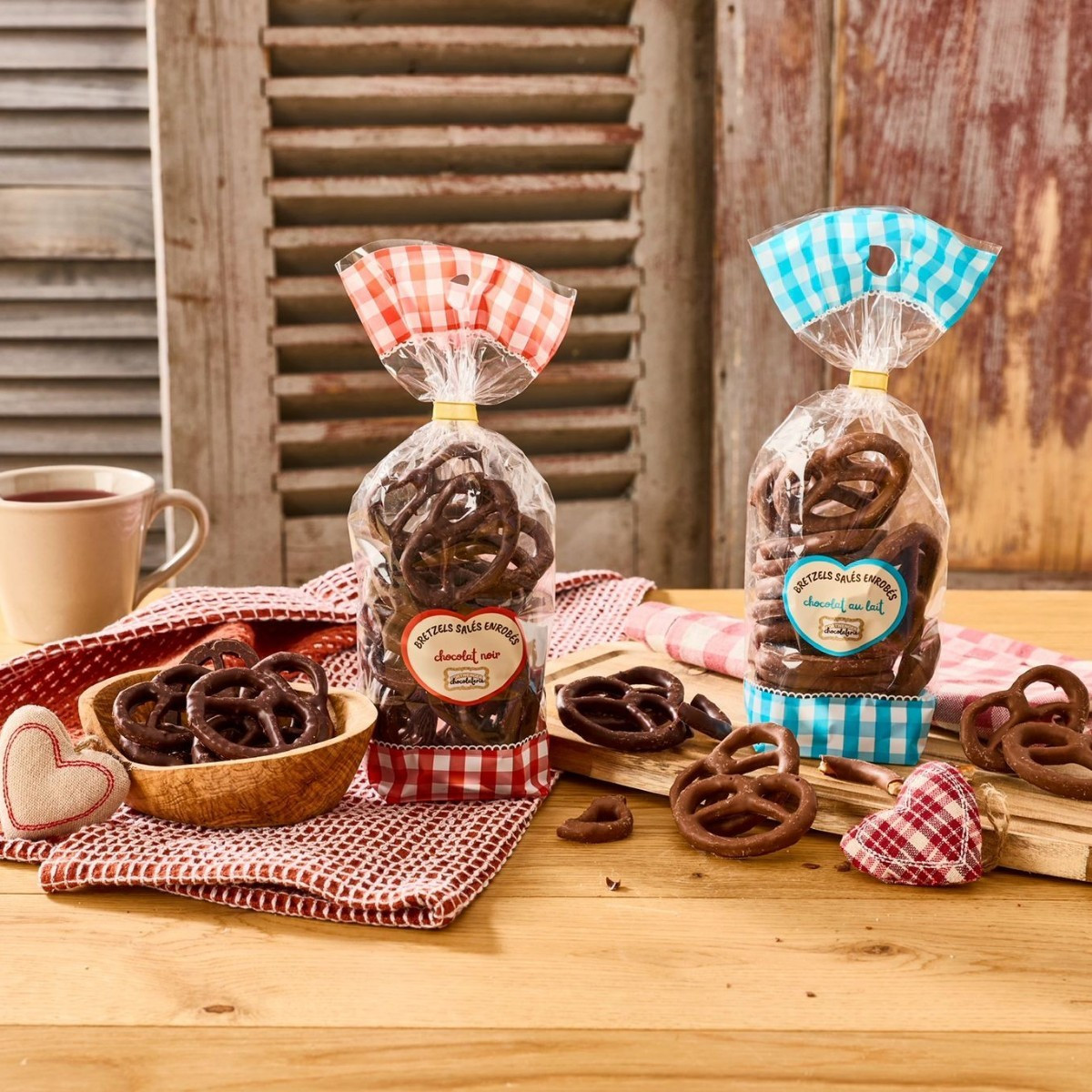 Bretzels salés enrobés chocolat au lait 100g