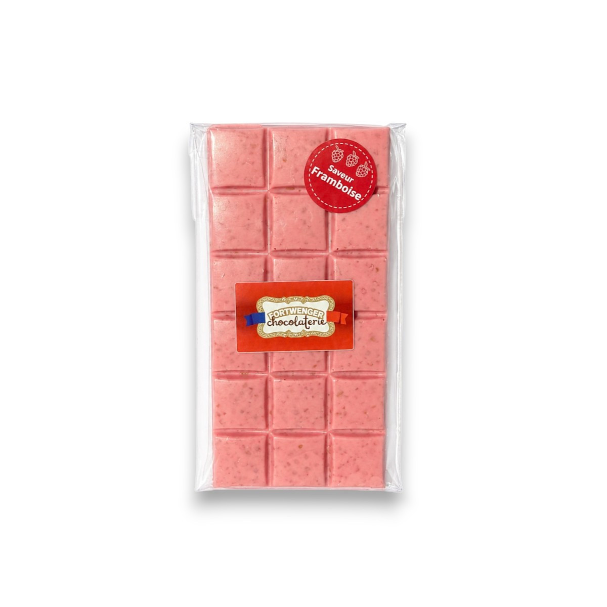 Tablette chocolat banc - framboise 100g