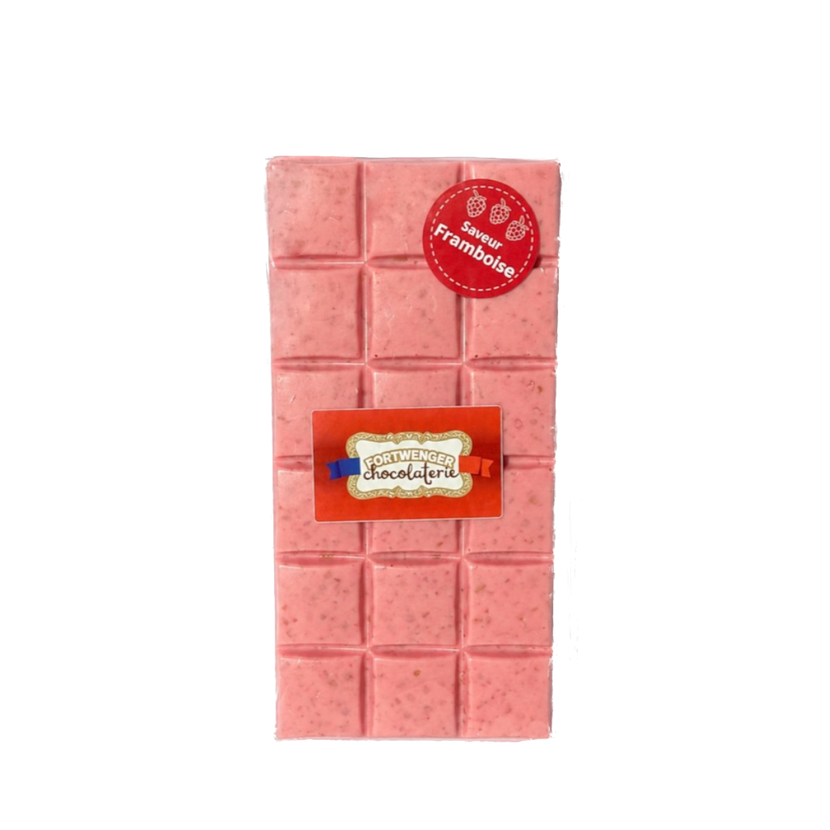 Tablette chocolat banc - framboise 100g