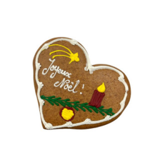 Pain d'épices d'Alsace en forme de coeur pour Noël